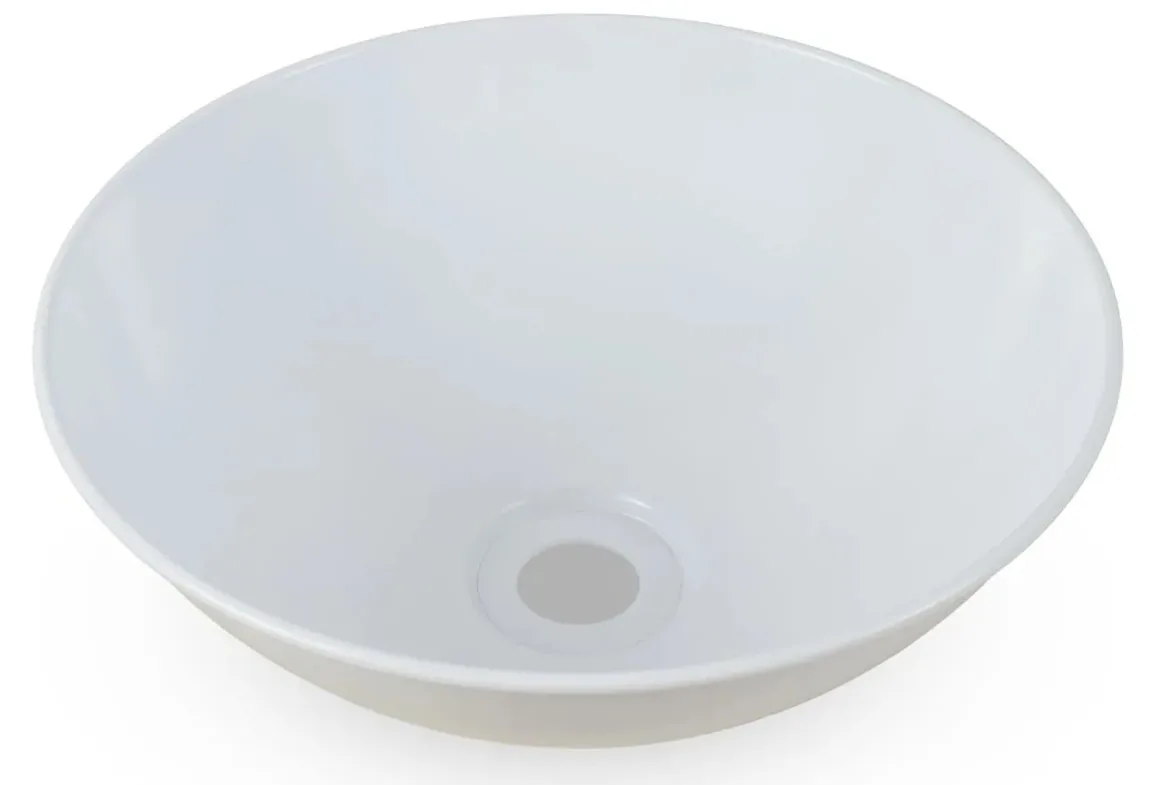 Cuba de sobrepor redonda branca 30 cm
